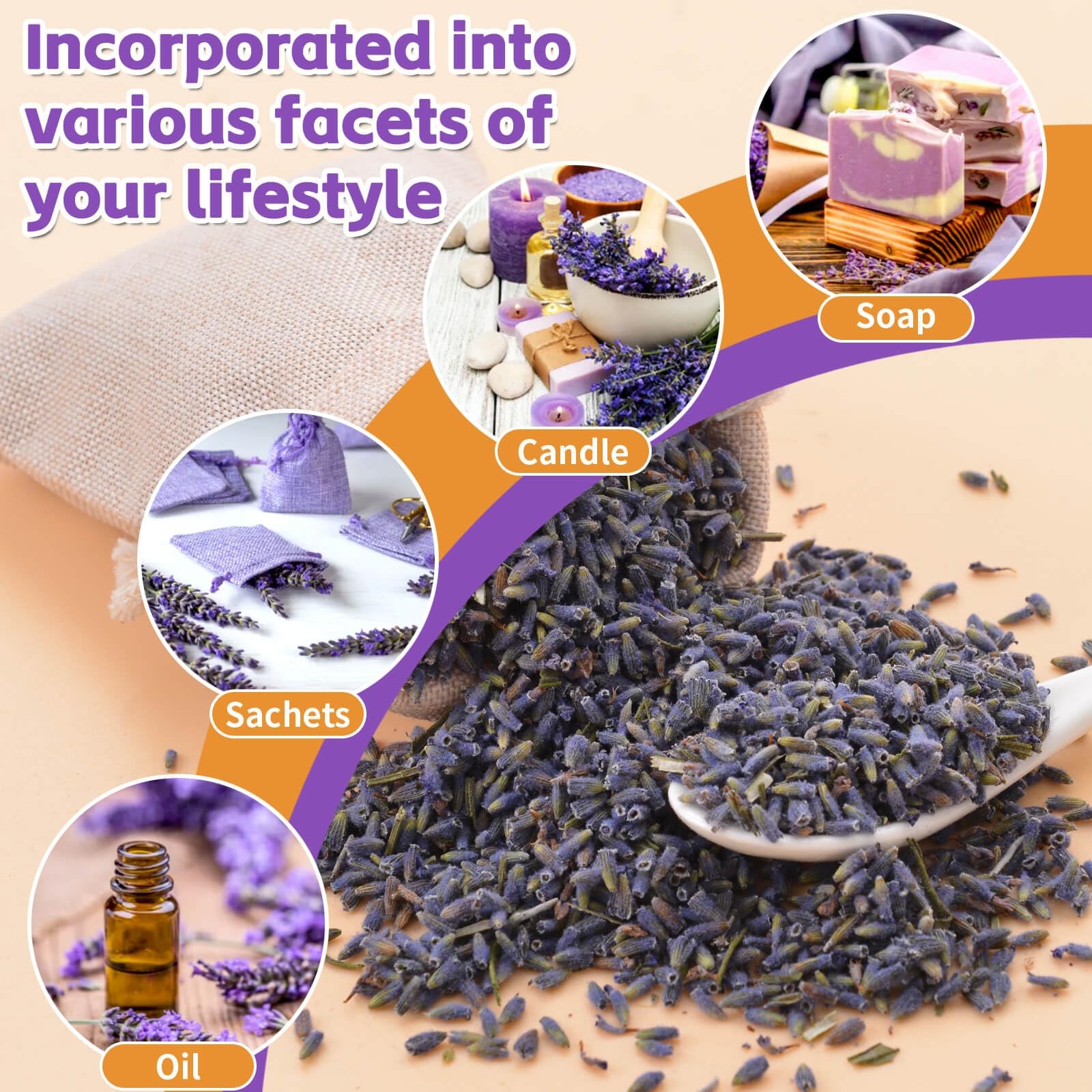 Dried Culinary Lavender Flowers – Food Grade Buds(4 oz), for 4 oz