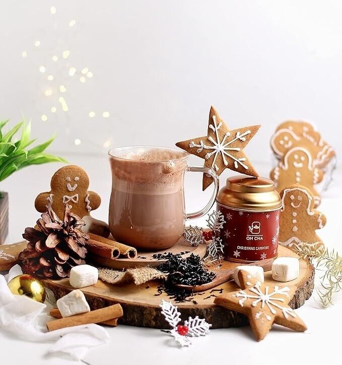 OH CHA – Assam Tea, Toasty Christmas Campfire Blend 35gm with Marshmallow, Choco