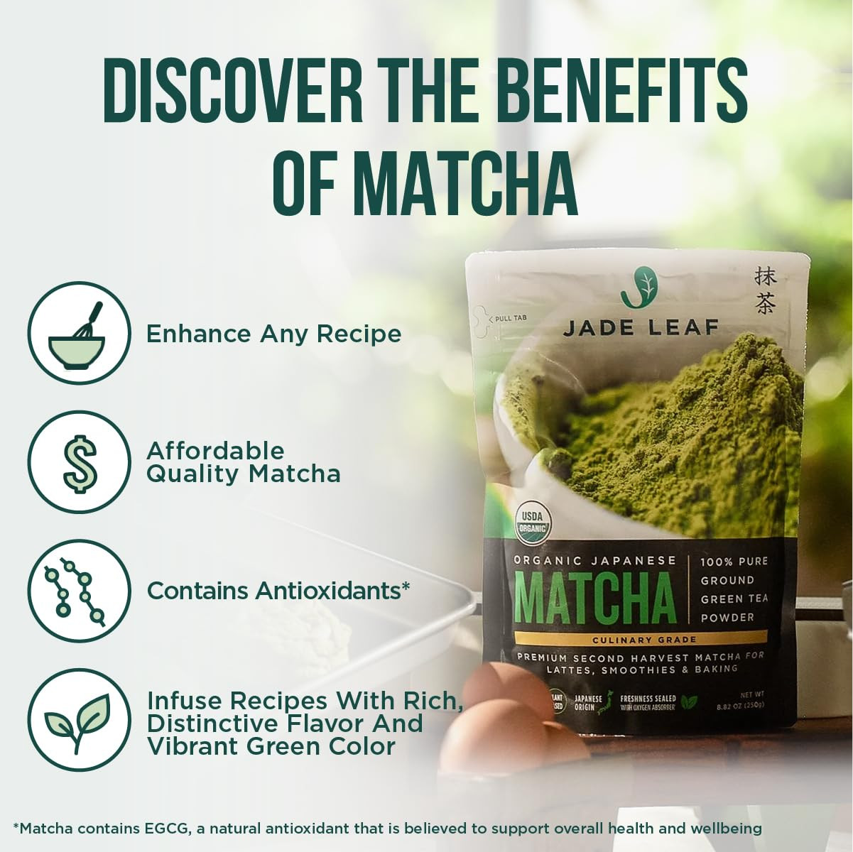 Organic Premium Ceremonial Grade Matcha Green Tea Powder – Japanese – Culinary,