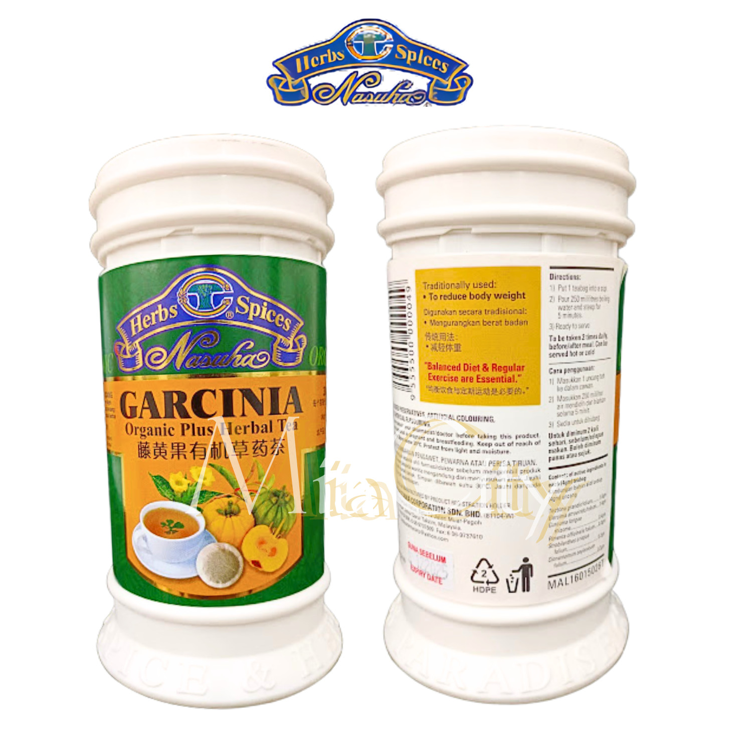 Herbs Spices GARCINIA Organic Plus Herbal Tea 120g , 60g
