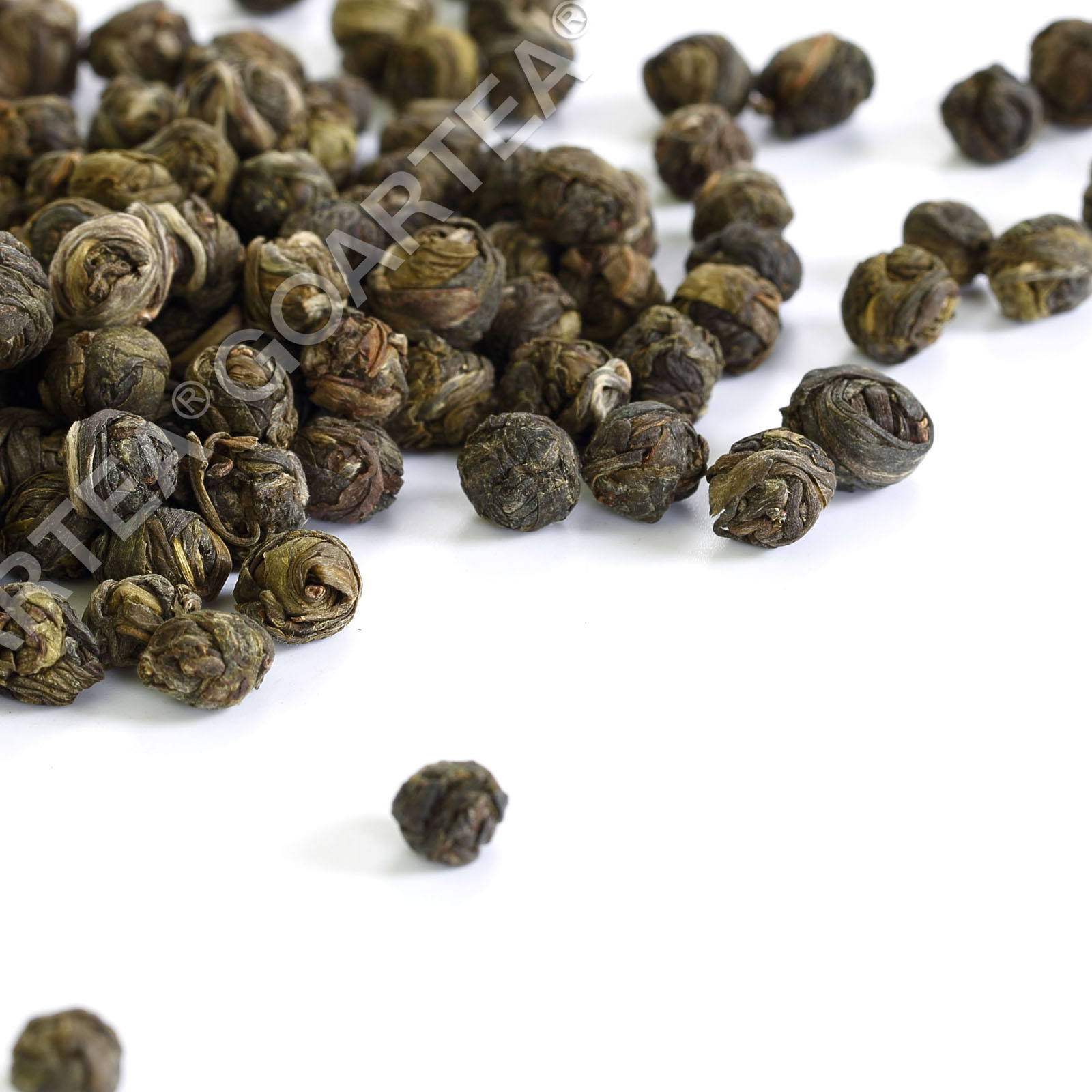 GOARTEA Premium Jasmine Dragon Pearl Loose Leaf Chinese Green Tea Hand Rolled