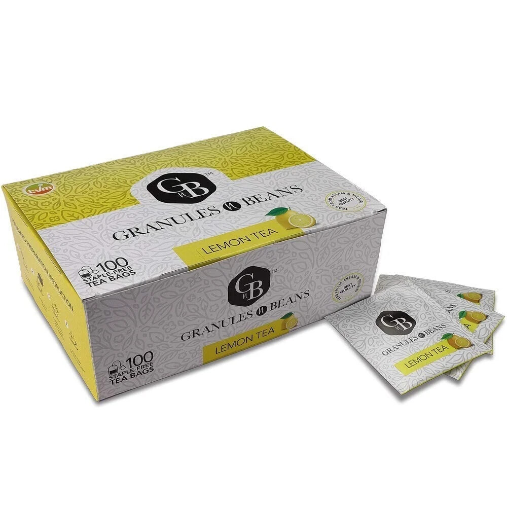 Granules n Beans Lemon Tea 100 Tea Bags Free Shipping World Wide