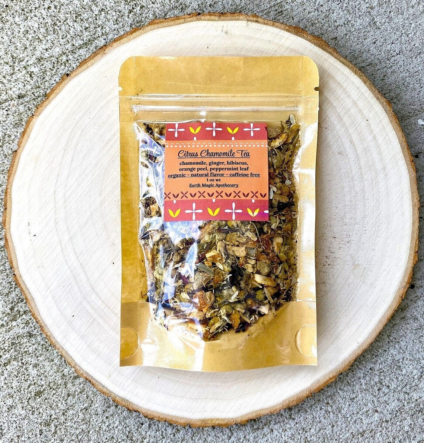 Citrus Chamomile Sampler Tea Lover Organic Herbal Loose Leaf Blend Caffeine Free
