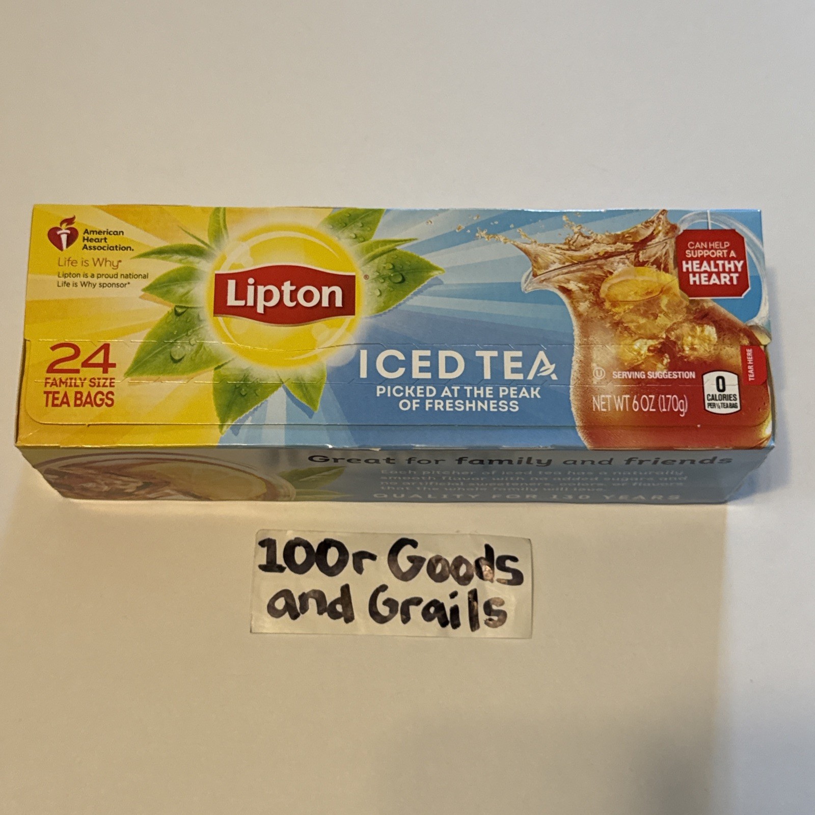 Lipton Iced Tea Blended Tea Bags 24 Ct 6 Oz Lot of 10 Boxes Exp 04/2025 New