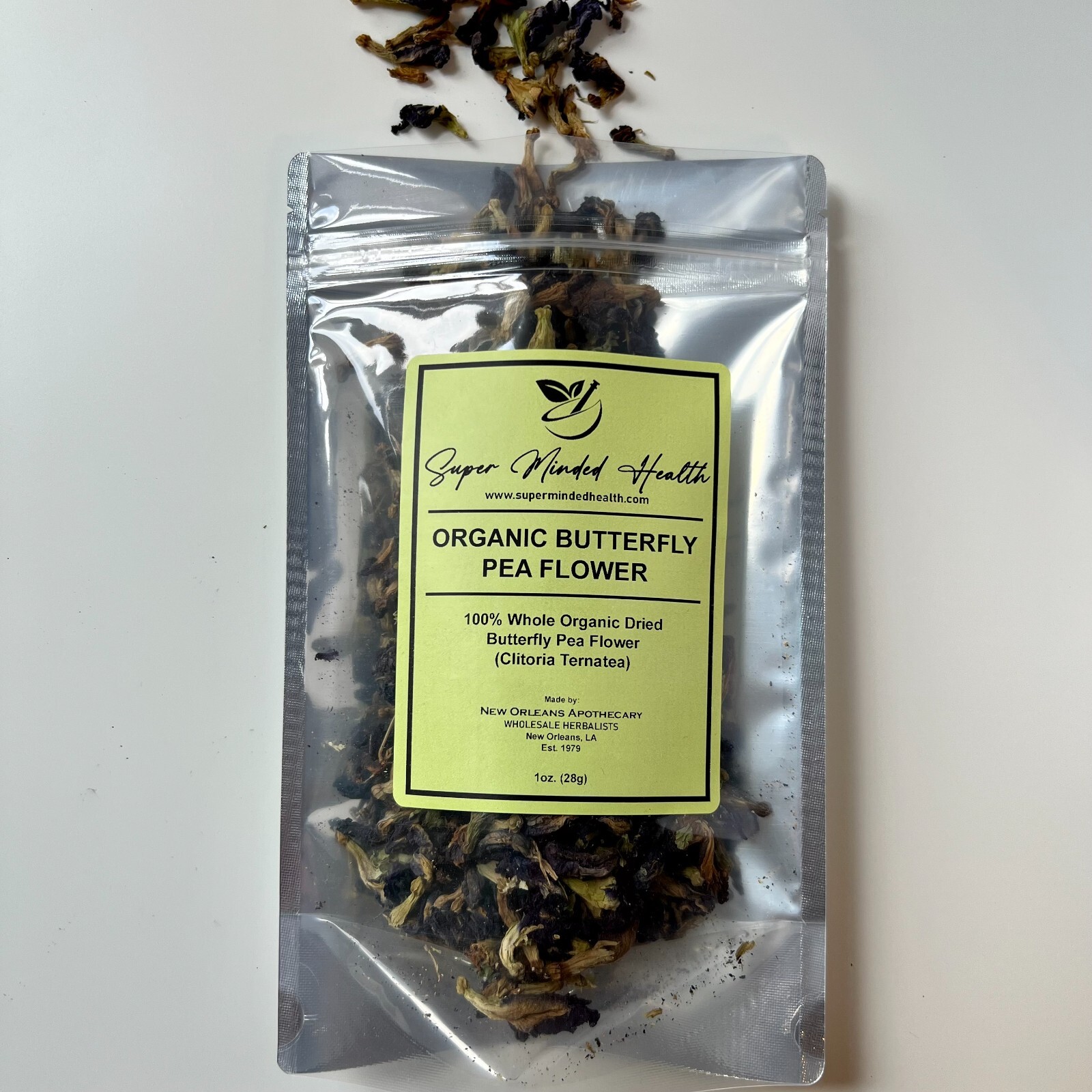 Butterfly Pea Flower 100% Pure Organic Whole (Clitoria Ternatea)