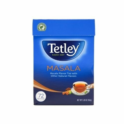 Tetley Masala Flavor Tea bags 72 Count 5.08oz (144g)