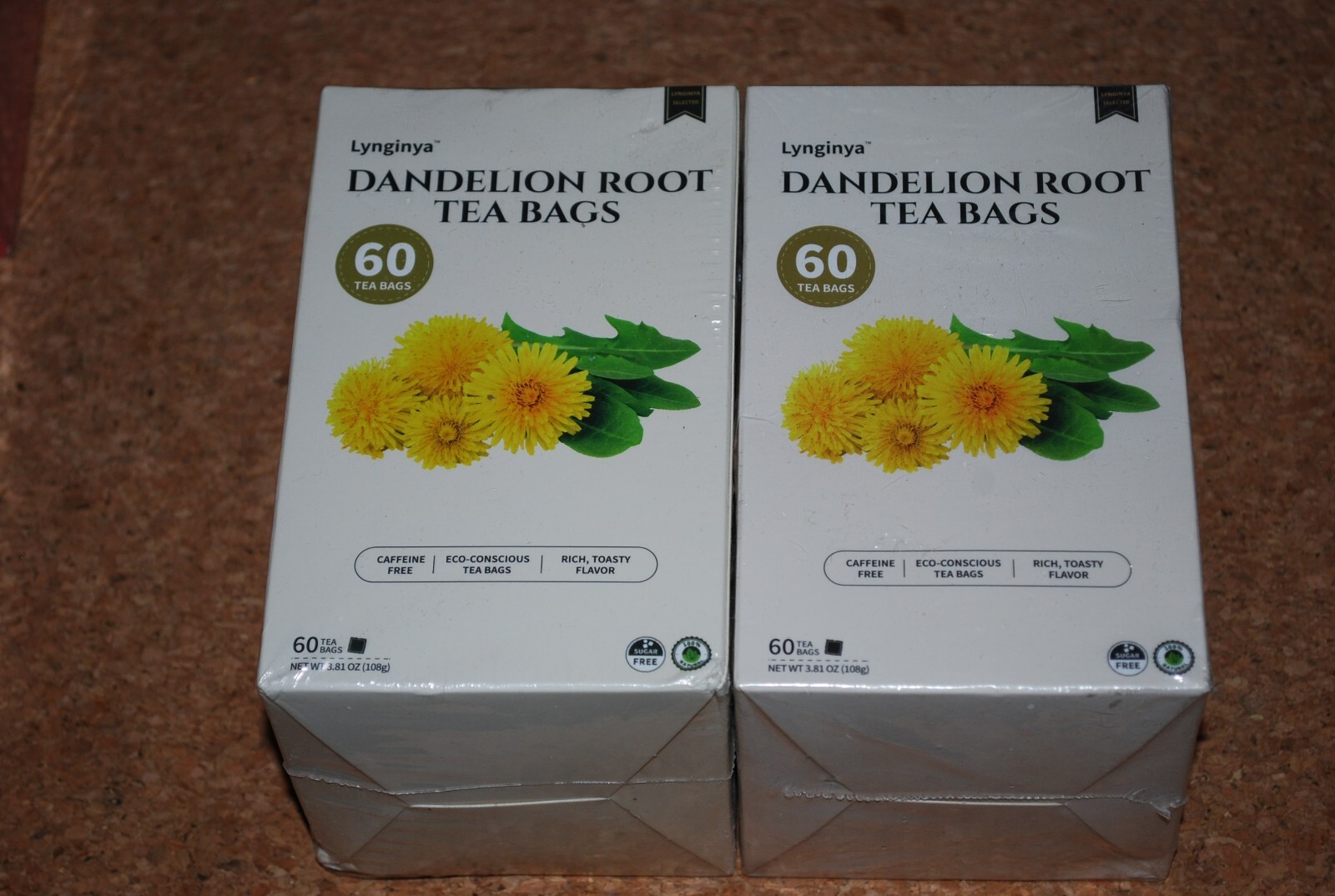 Lynginya 40 Chrysanthemum & Cassia, 120 Dandelion Root or 120 Spearmint Tea Bags