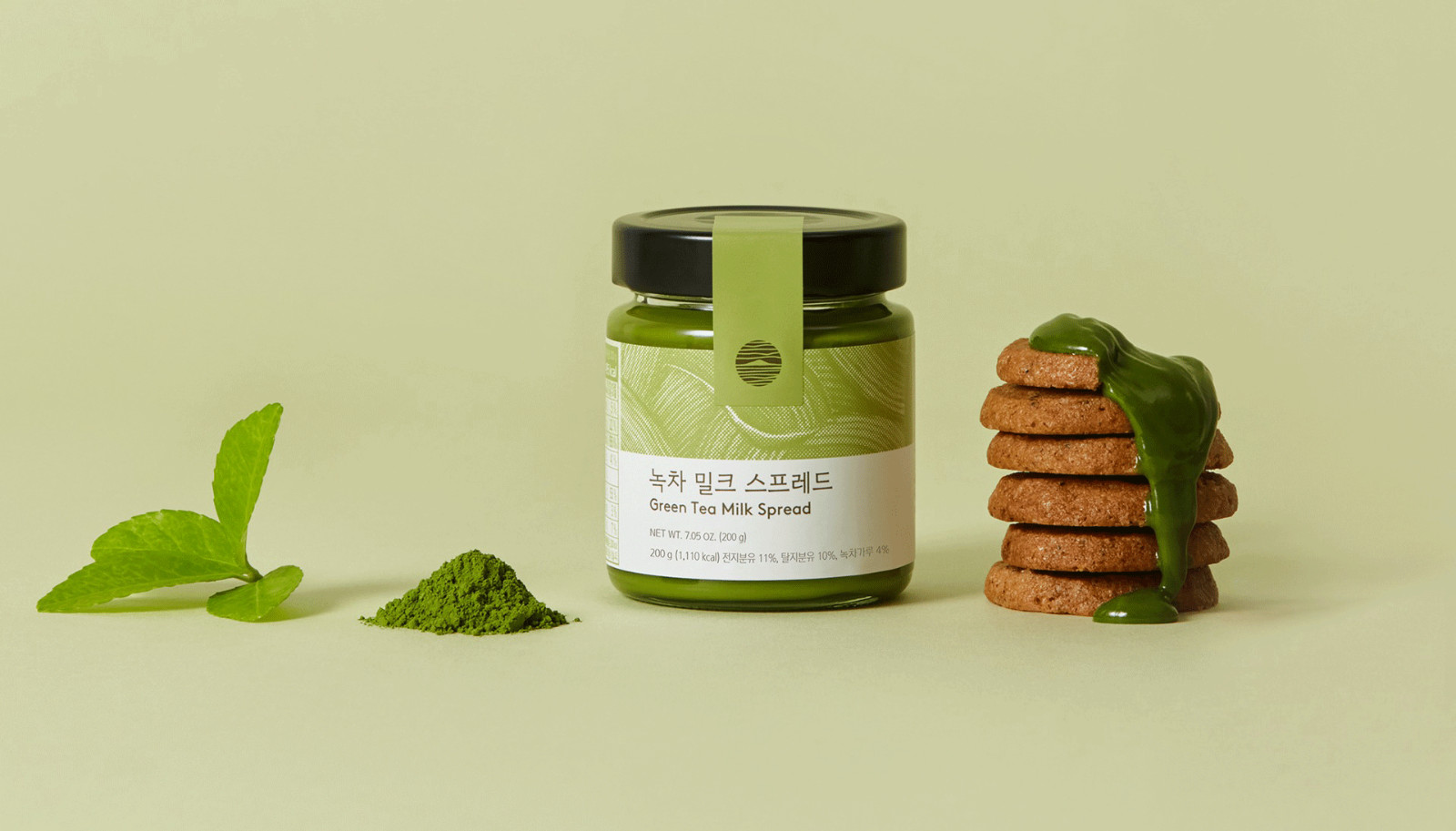 OSULLOC Korean Matcha Powder & Green Tea Milk Spread Set | Home Café Dessert