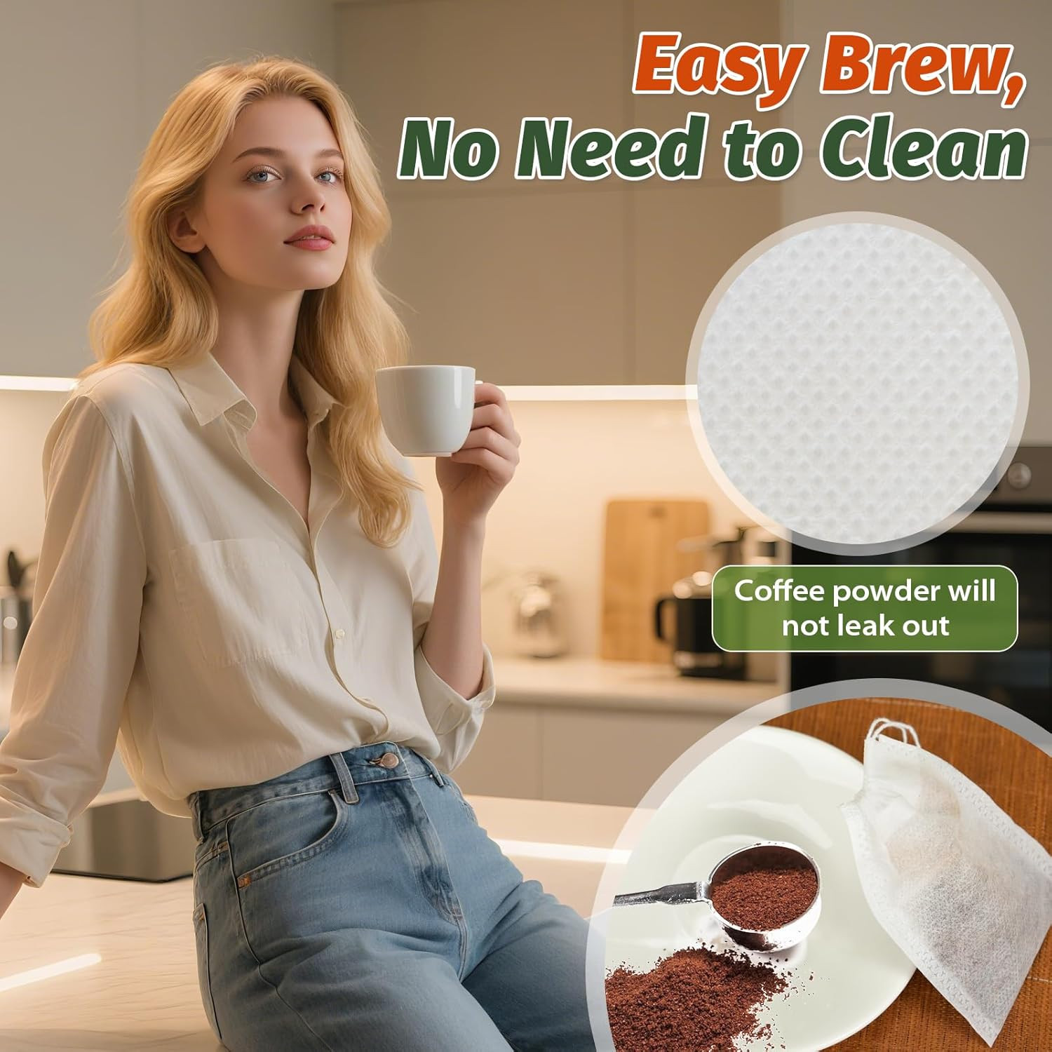 300Pcs Disposable Tea Bags for Loose Leaf Tea, Empty Tea Filter Bags with Cotton