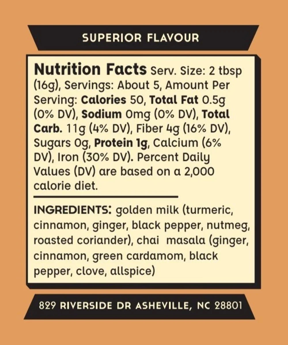 Chai Spiced Golden Milk Drink Mix Powder By Spicewalla 2.6 oz