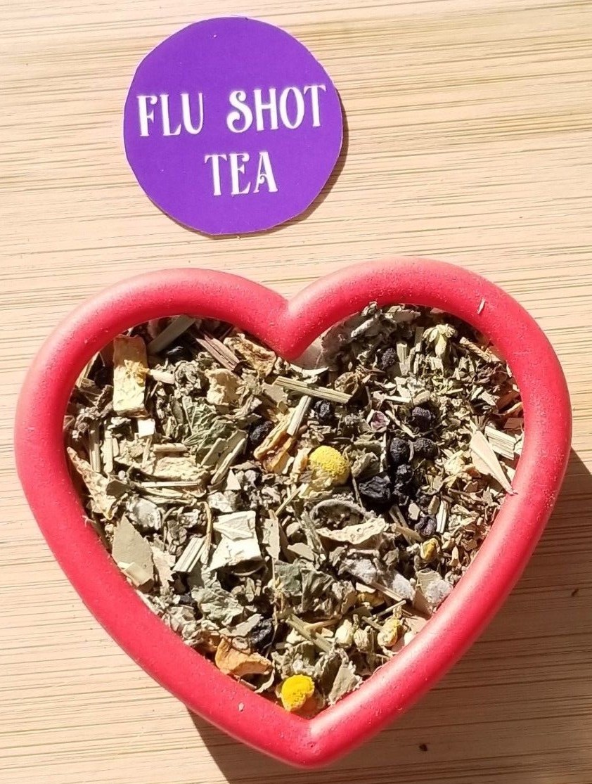FLU SHOT HEALING Anti-Respiratory Herbal Loose Leaf Tea Blend 2 oz