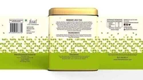 The Indian Chai – Memory Zest Tea 100g Free Shipping World Wide