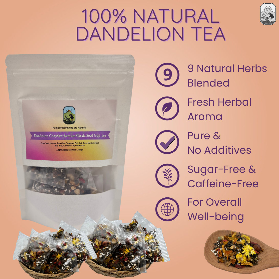 Dandelion and Wolfberry Herbal Tea 120g Detox Blend, Liver and Kidneu Support