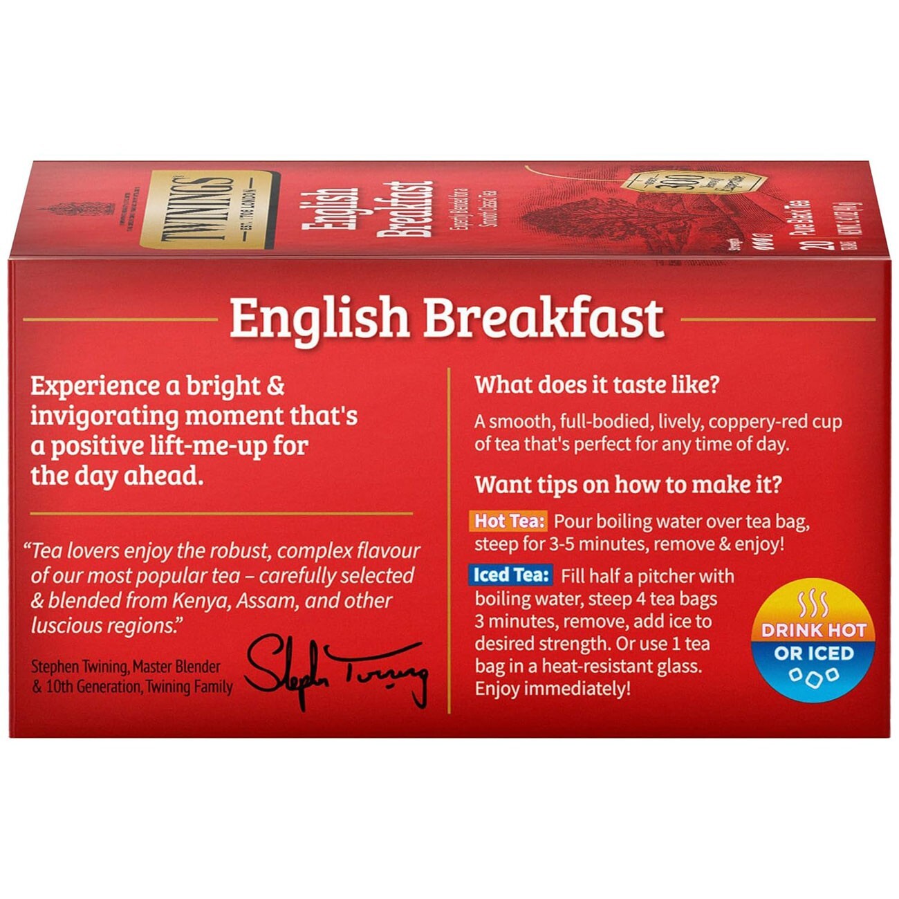 Twinings English Breakfast Pure Black Tea – 20 tea bags