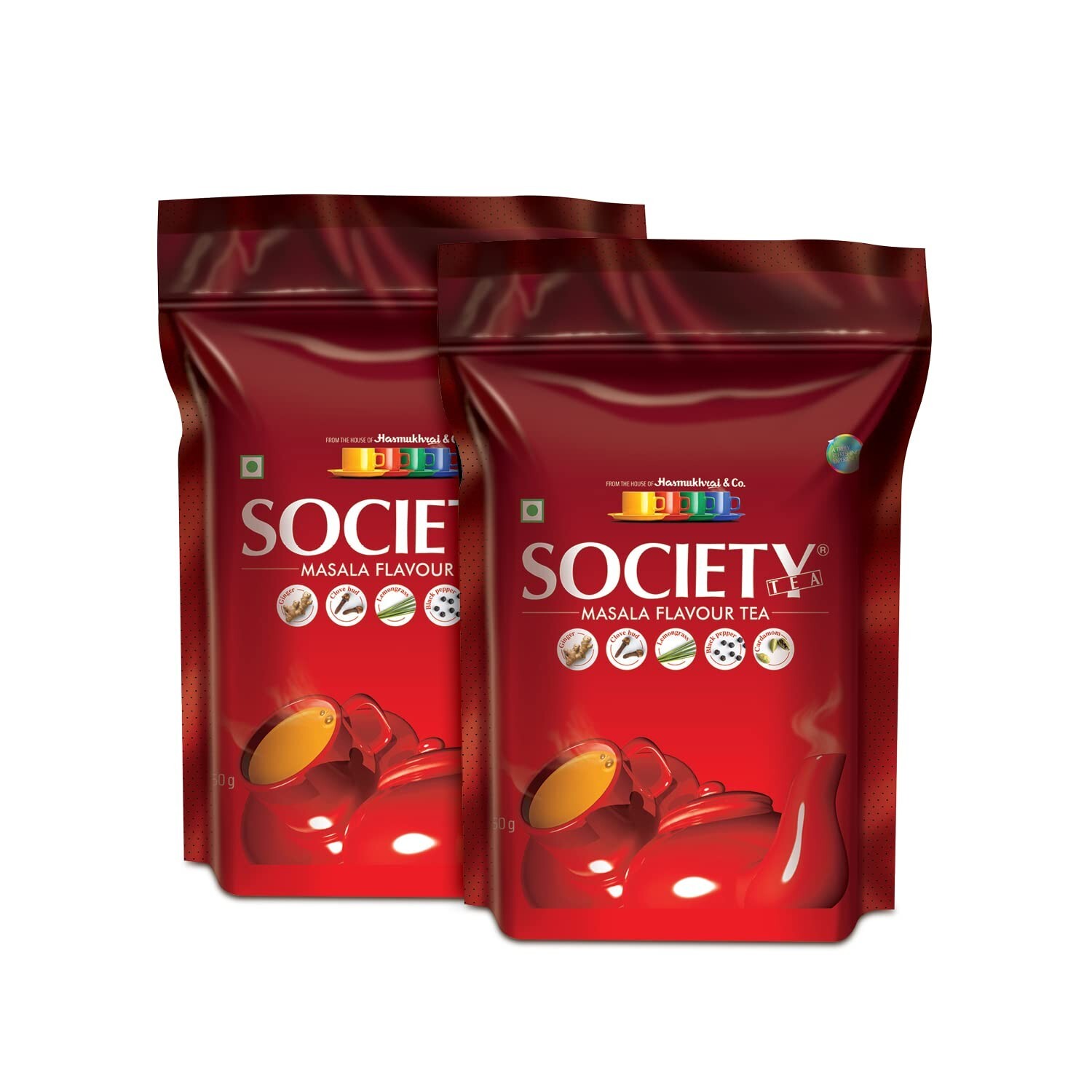 Society Masala Tea- Pack of 2 X 250gm with Cardamom-Ginger-Cloves-Black Pepper