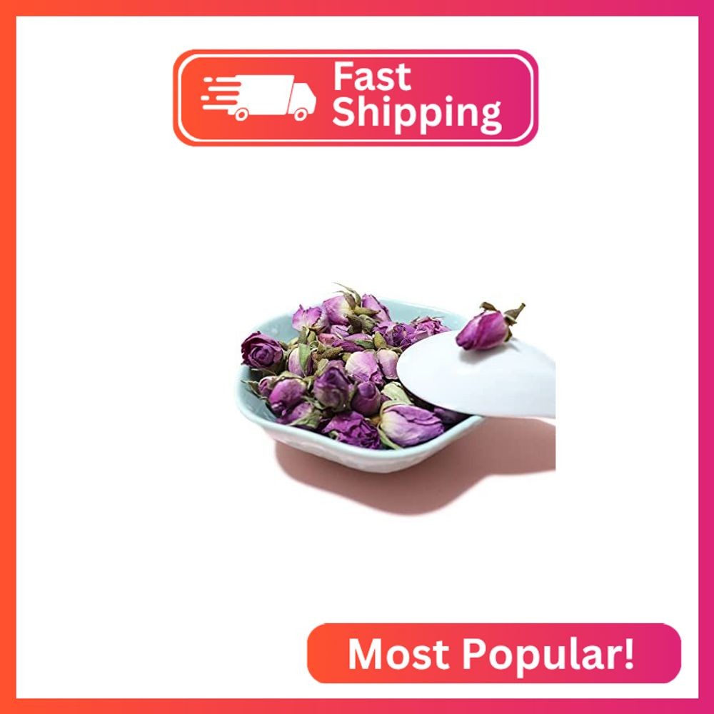 CoolCrafts Dried Rose Buds Bulk Natural Dry Rose Buds for Tea, Crafts, Cake Deco