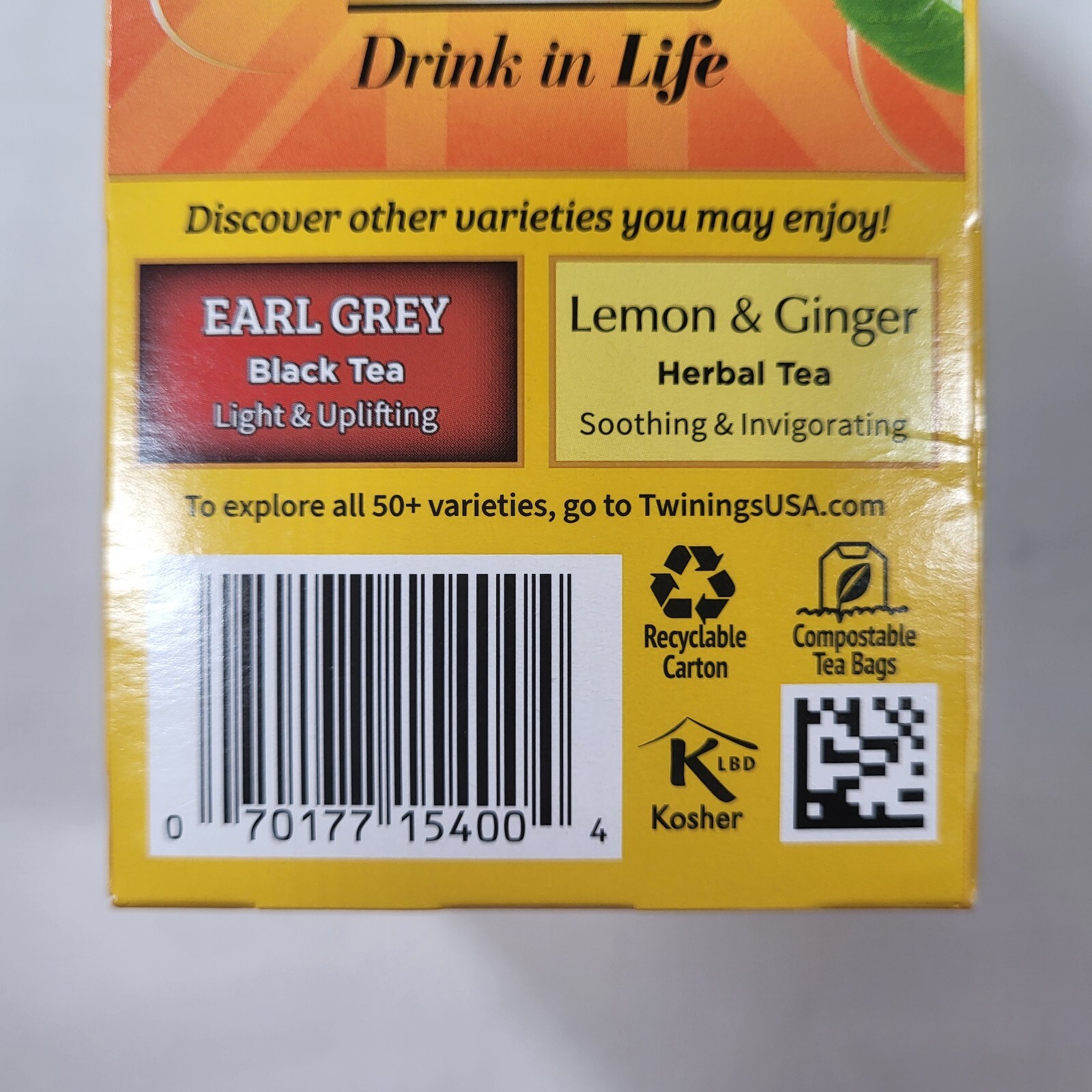 (5) Twinings Lady Grey Flavored Black Tea 20ct Hot or Iced Orange Lemon BB 8/26