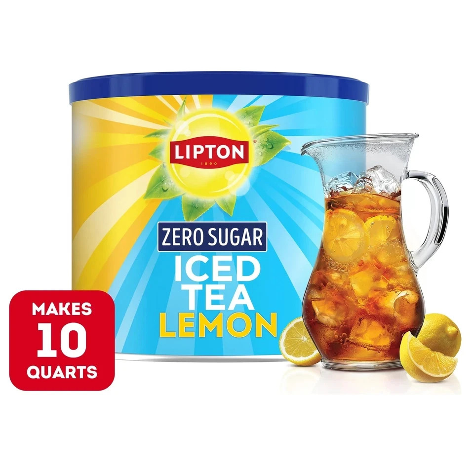 PR Lipton Zero Sugar Lemon Iced Tea Mix, 10 Quarts