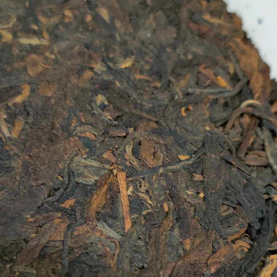 Late 1990s,Hong Kong customization Yunnan Qizi Cake Tea Water Blue Seal,357g,Raw