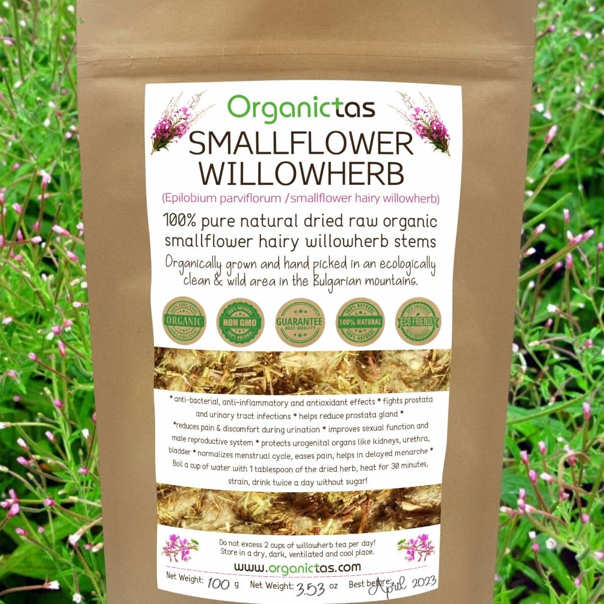 WILLOW HERB TEA ORGANIC – Willowherb Epilobium Prostata Herbal Tea 200g / 7.10oz