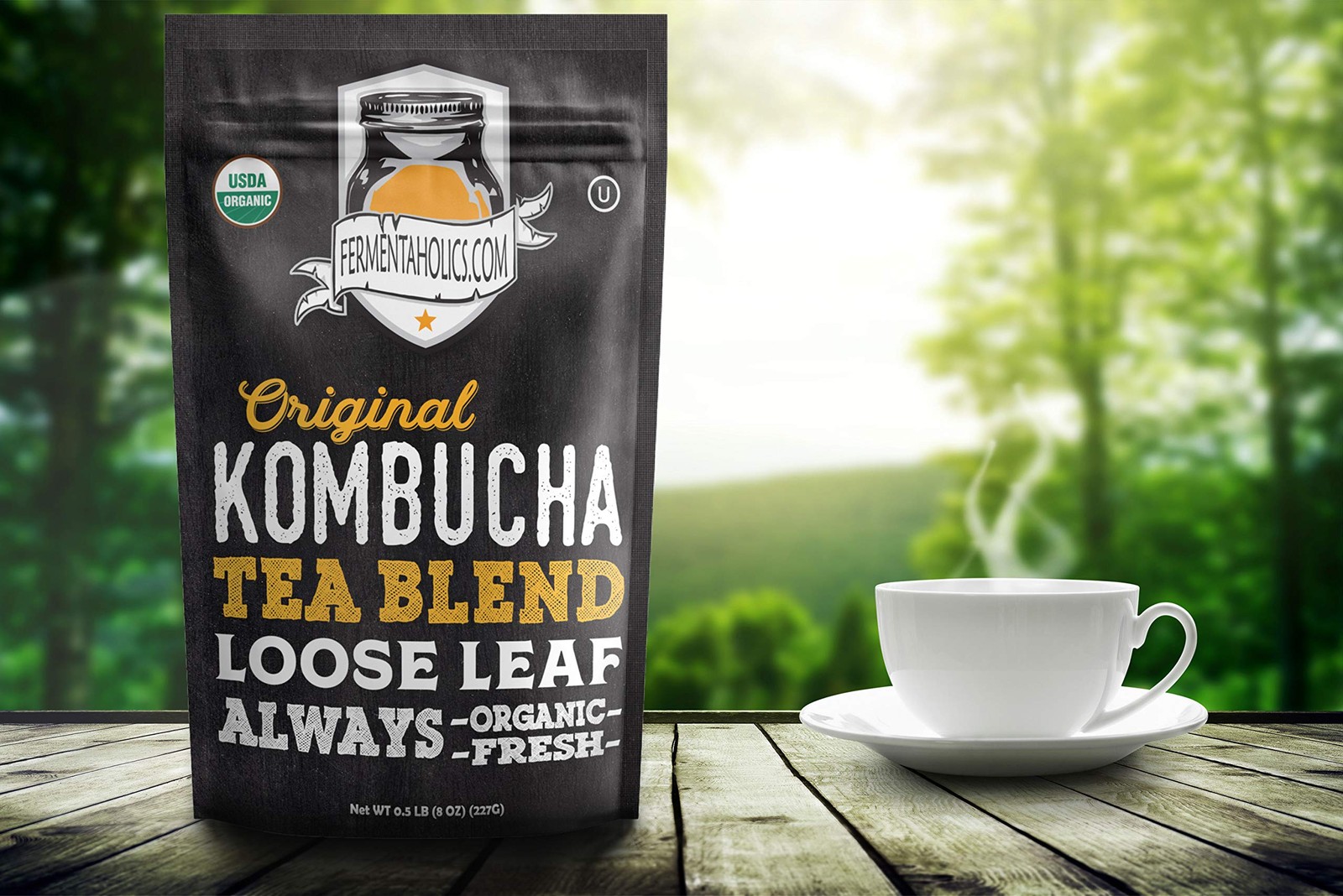 USDA Certified Organic Kombucha Tea Blend 8 oz | Makes 22 Gallons | Kosher Ce…