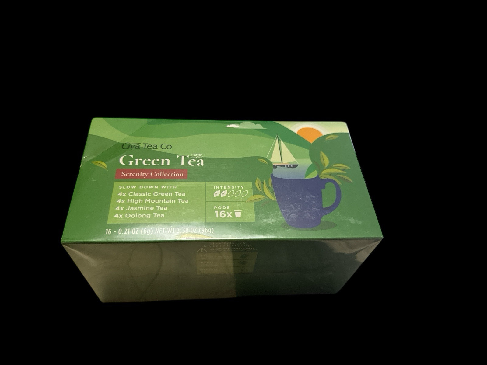 GYA Tea Co GREEN TEA K Cups 16x ASSORTED Exp 11/26