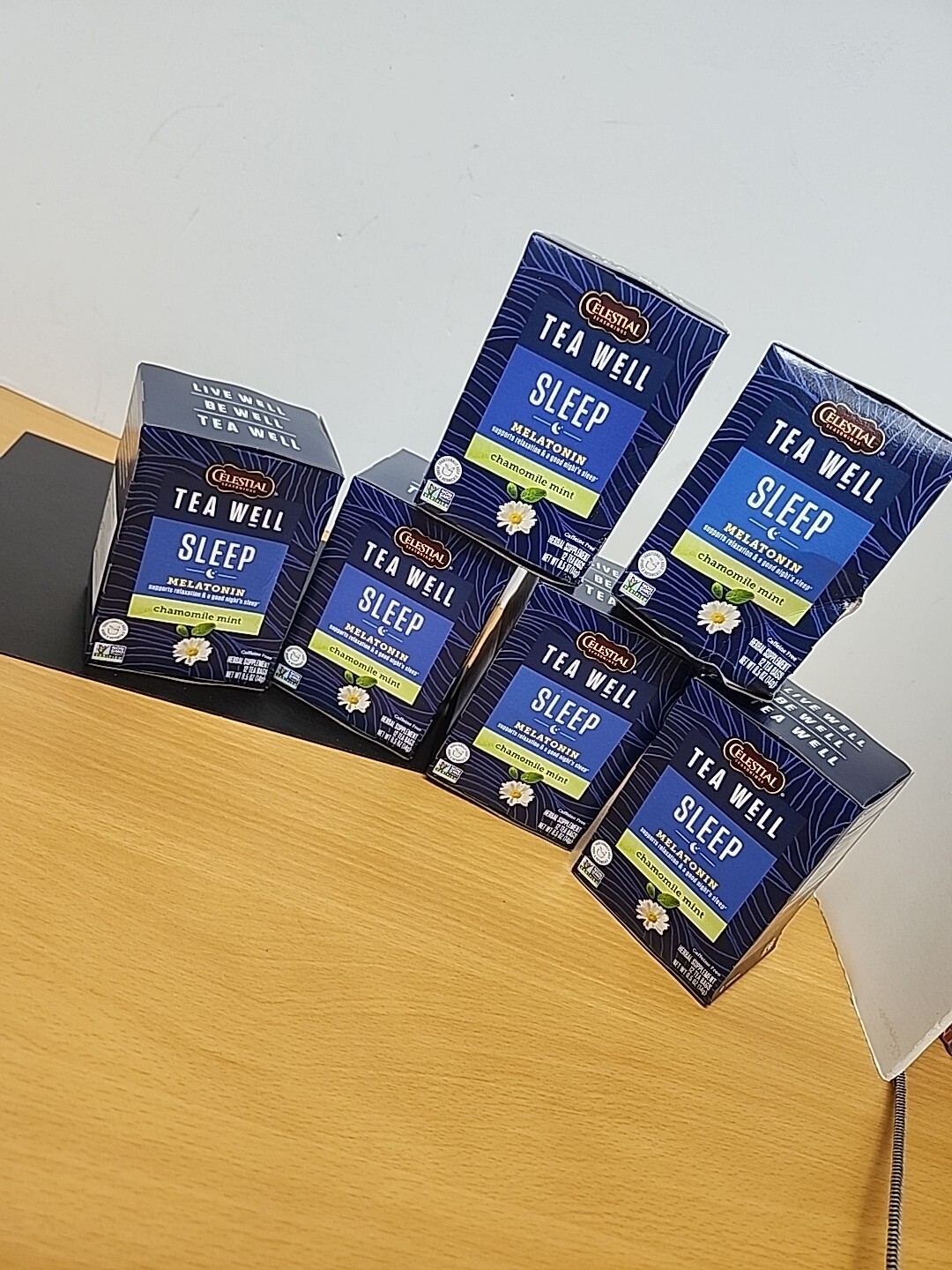 (6) Sleep, Melatonin, Chamomile Mint, Caffeine Free, 12 Tea Bags, 0.04 oz 1.2 g