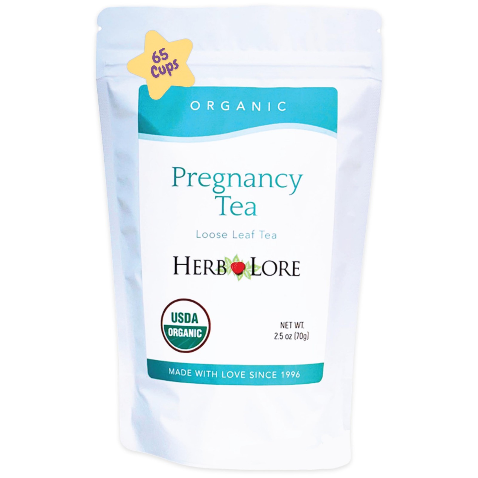 Organic Pregnancy Tea – 65 Servings Loose Leaf – Raspberry Leaf Tea for Pregn…