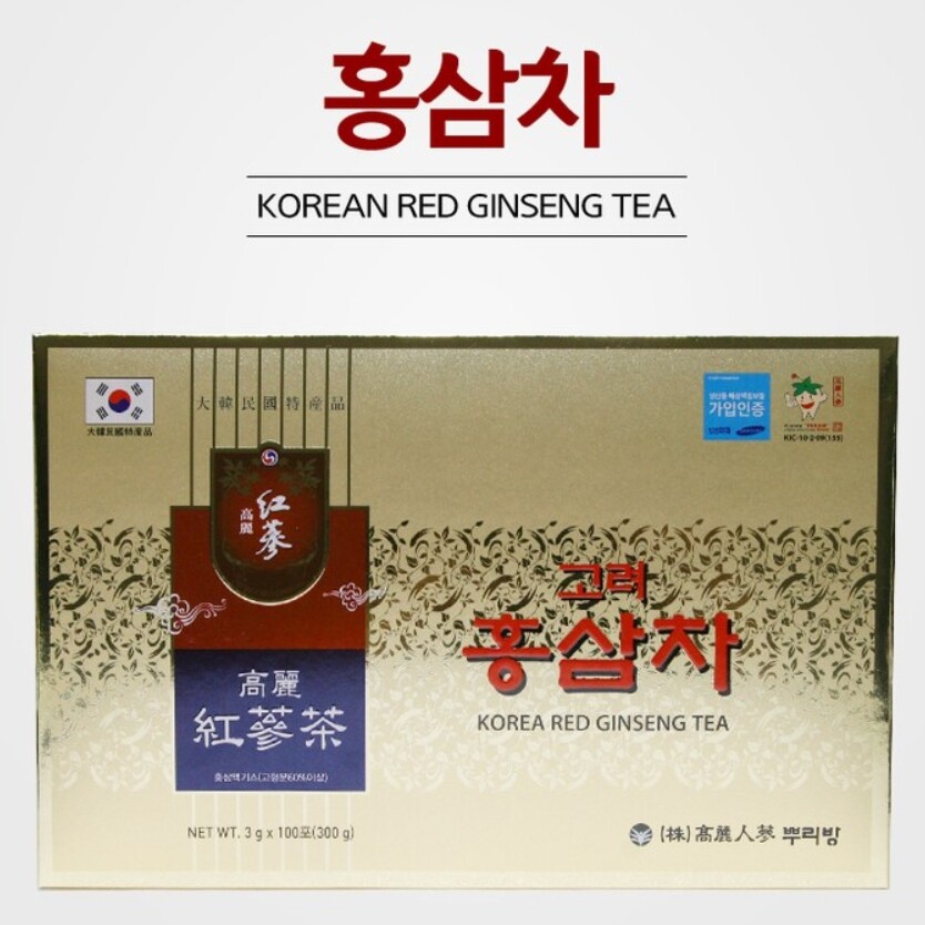 Korean No.1 Red Ginseng Mild Instant Tea Bag Pack 100 Packets Made in korea NEW
