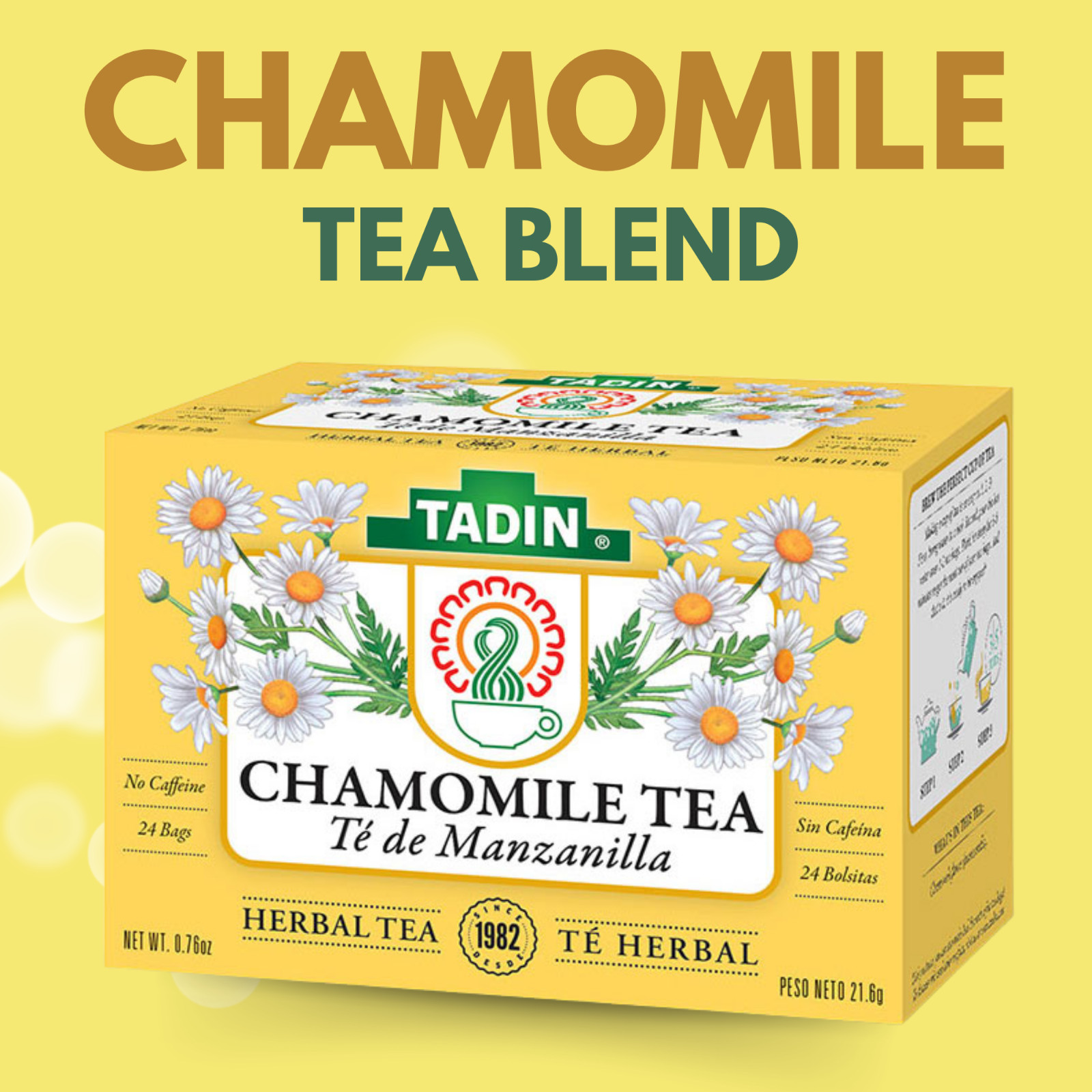 Tadin Manzanilla Chamomile Tea, 24 ct