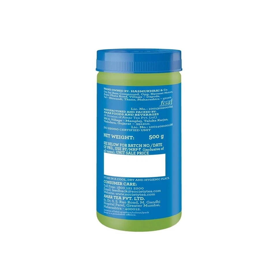 Society One Minute Tea Elaichi Flavour 500g Made with Cardamom Jar