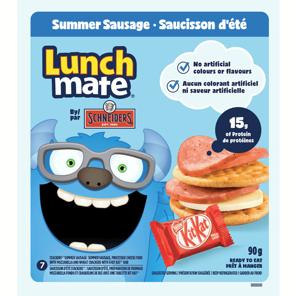 Schneiders Summer Sausage Lunch Mate kit Quality Bulk Large 90g/3.17oz(2/Case)
