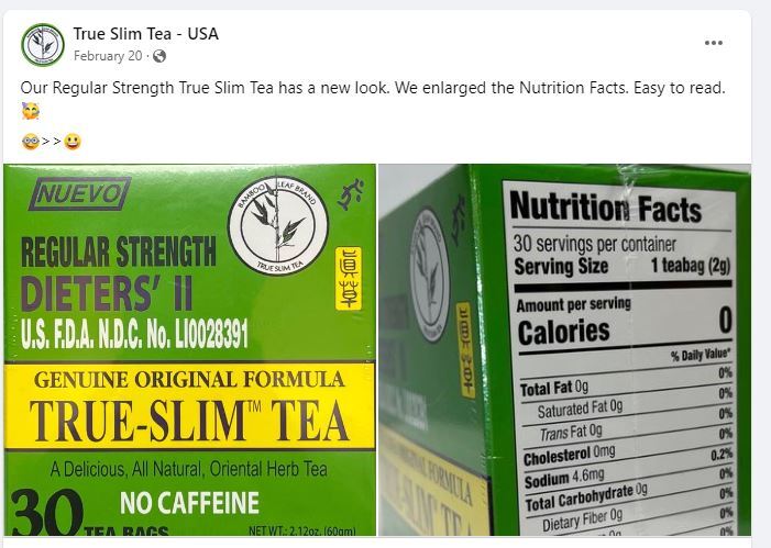 Bamboo Leaf Regular Strength Dieters’ II True Slim Tea 30’s reduce weigh 真草减肥茶