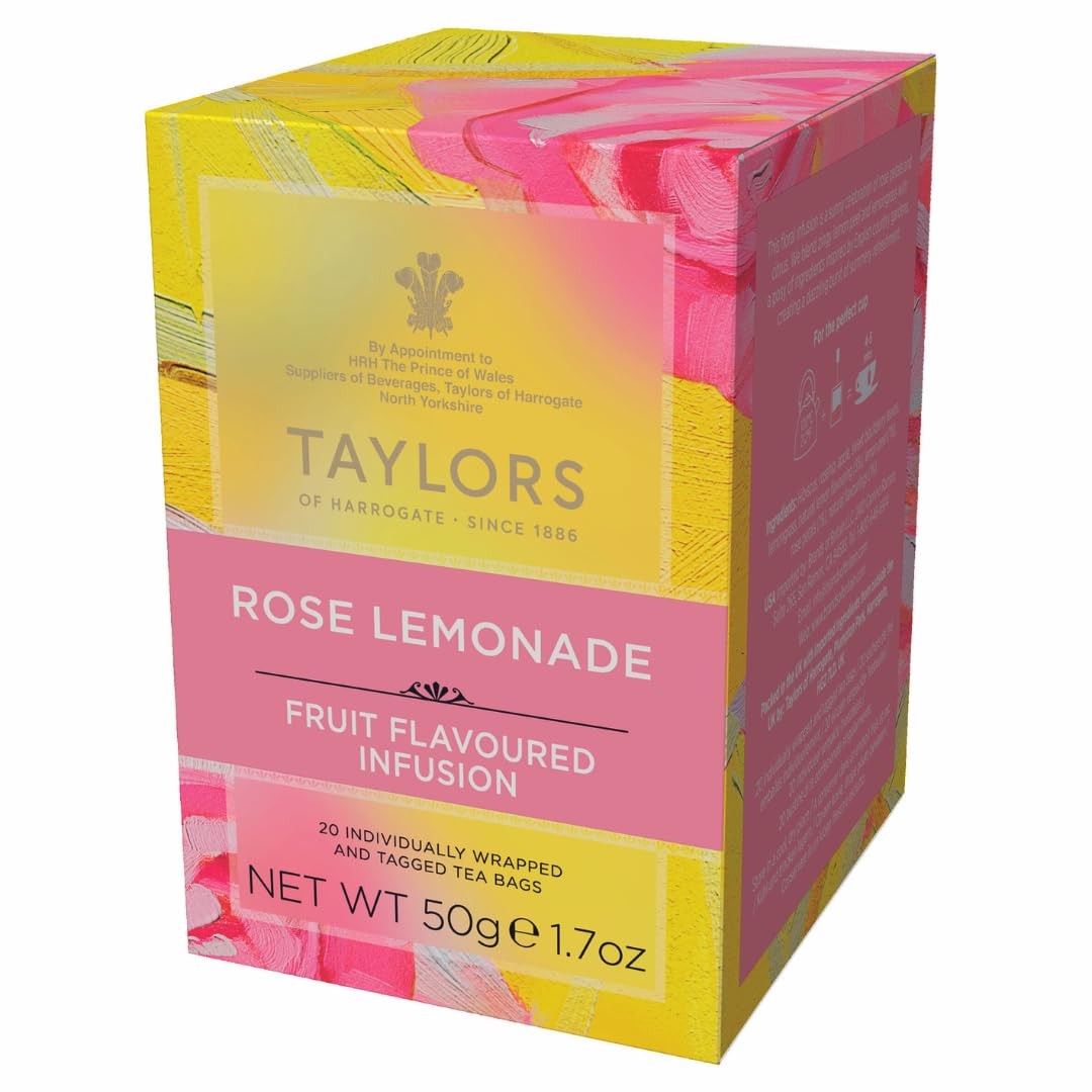 Taylors of Harrogate Rose Lemonade Infusion Individually 20 Count (Pack 1)