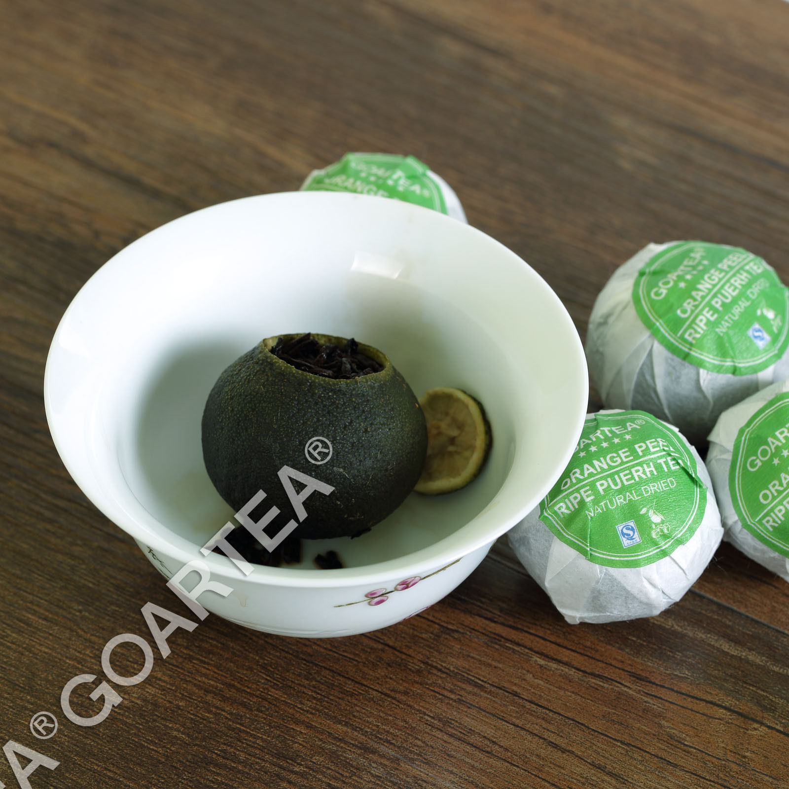 GOARTEA Nonpareil Supreme Dried Orange Peel Chenpi Citrus Puer Puerh Ripe Tea