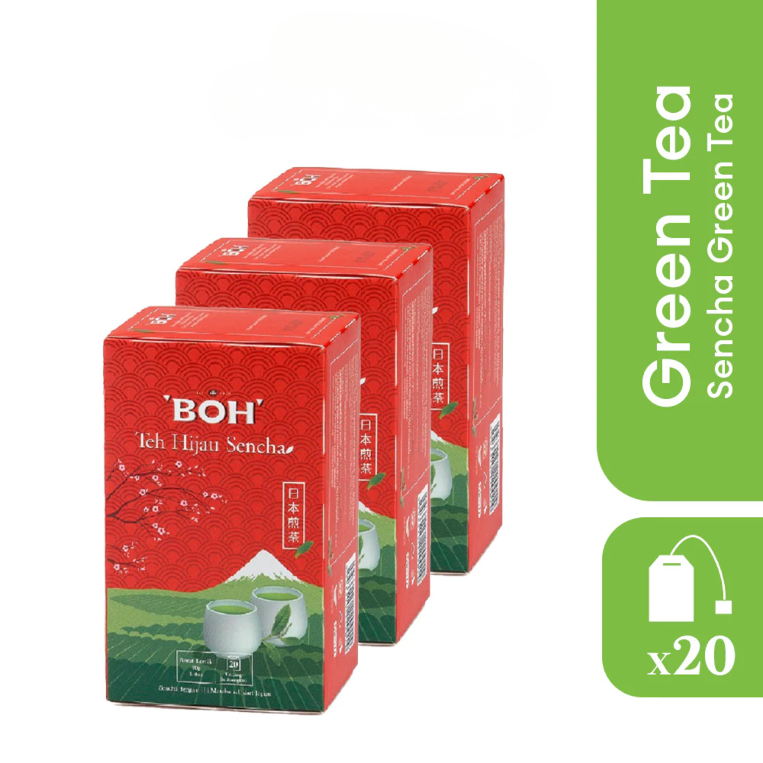 BOH Sencha Green Tea Teabag (20’s)