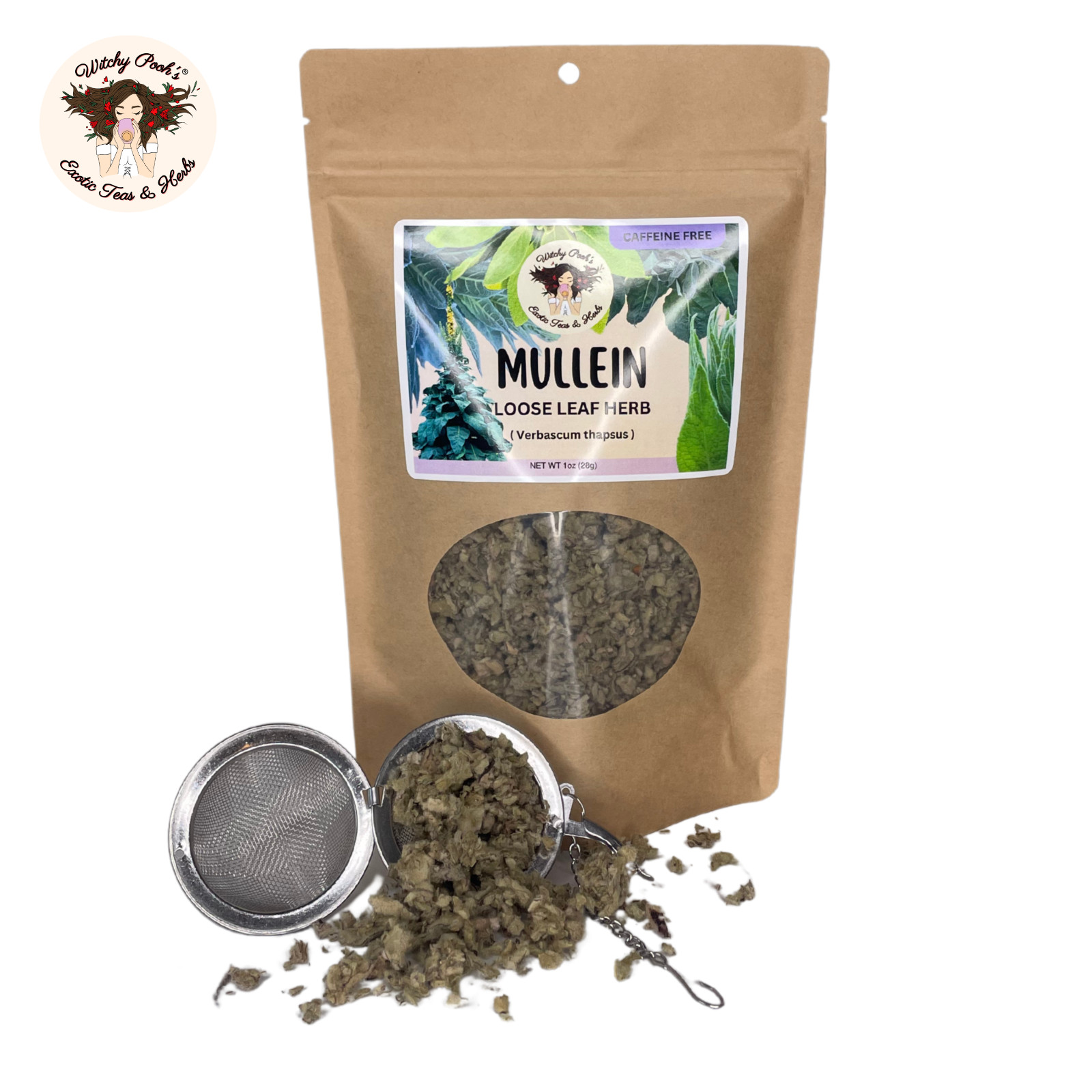 Witchy Pooh’s Mullein Leaf Tea – Loose Leaf Herb, Caffeine Free