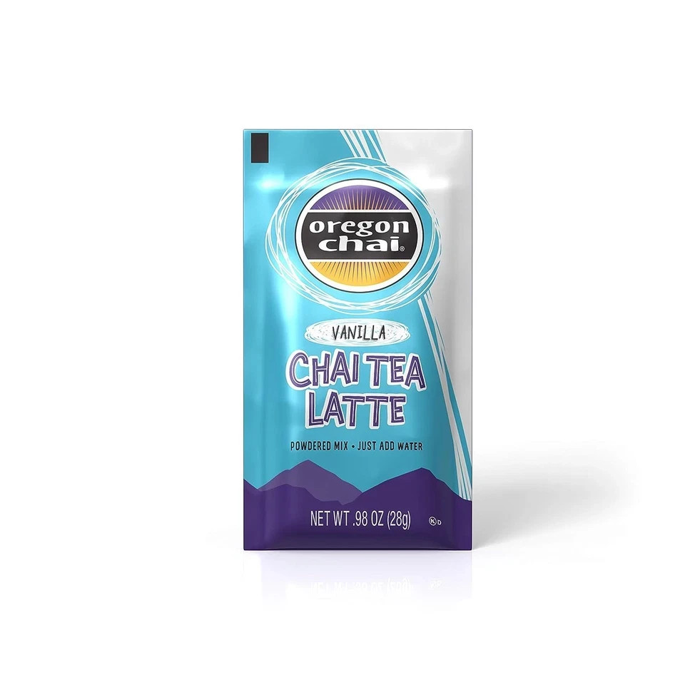 Oregon Chai Vanilla Dry Chai Latte Mix 8 Count Pack of 6