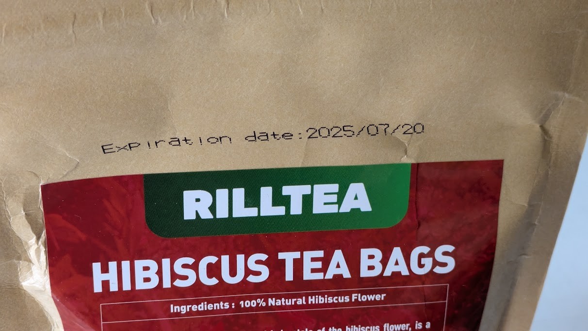 pack of 50 Rilltea Hibiscus Flower 100% Natural Tea Bags 3.53 oz EXP 07/20/2025
