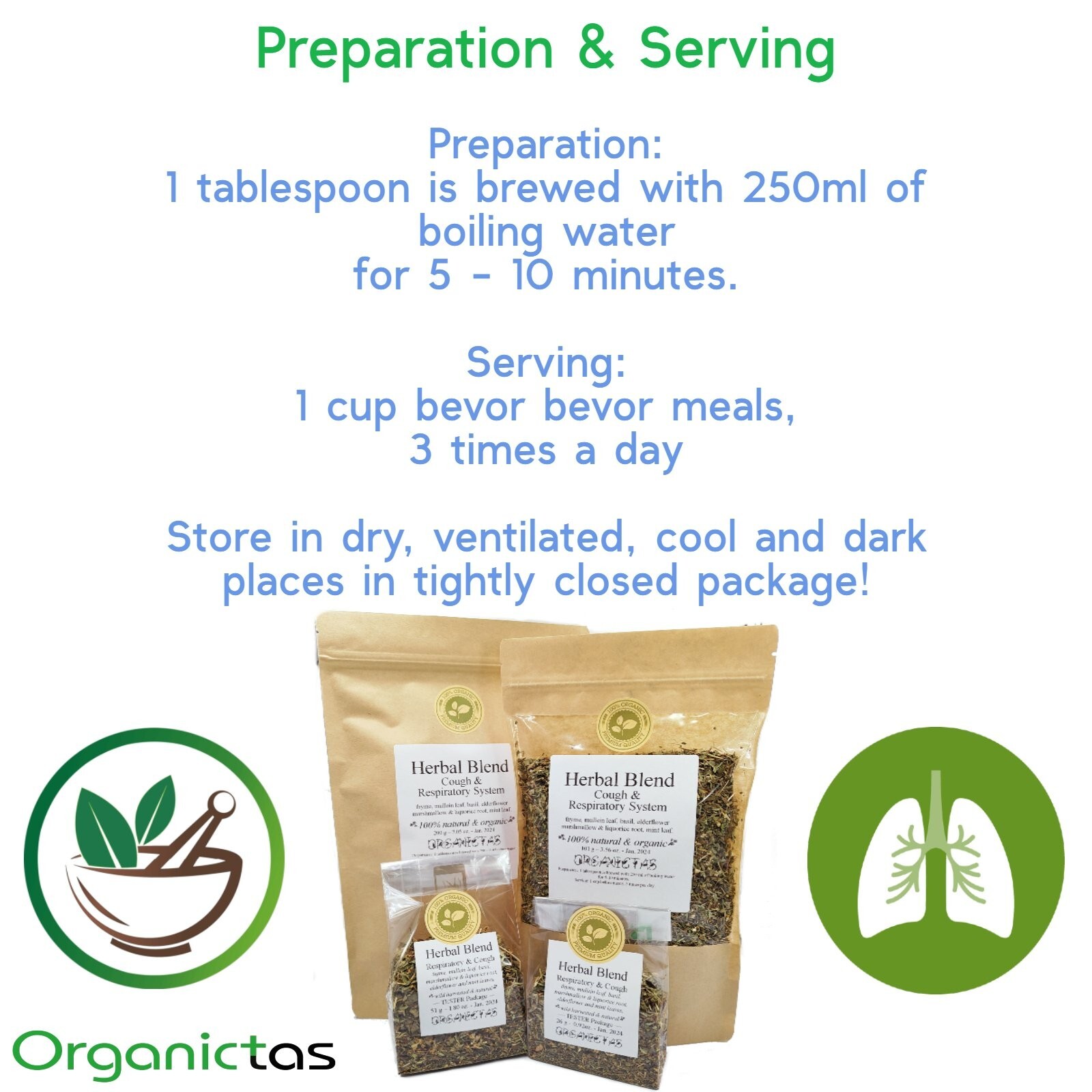 Best Tea for RESPIRATORY SYSTEM – 7 Herbs Lung Health Cough Mucus Cleansing Tea