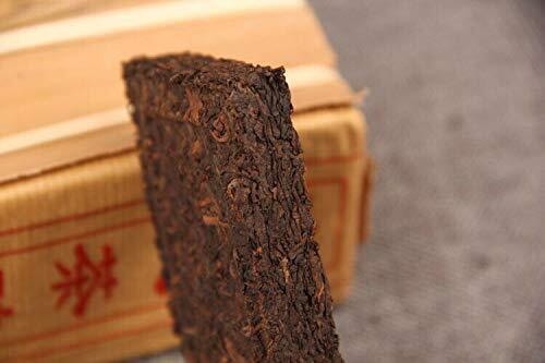 Pu Er Gongting Ripe Puer Brick Tea Aged Cooked Pu-erh Tea 500g Bamboo Leaf Pack