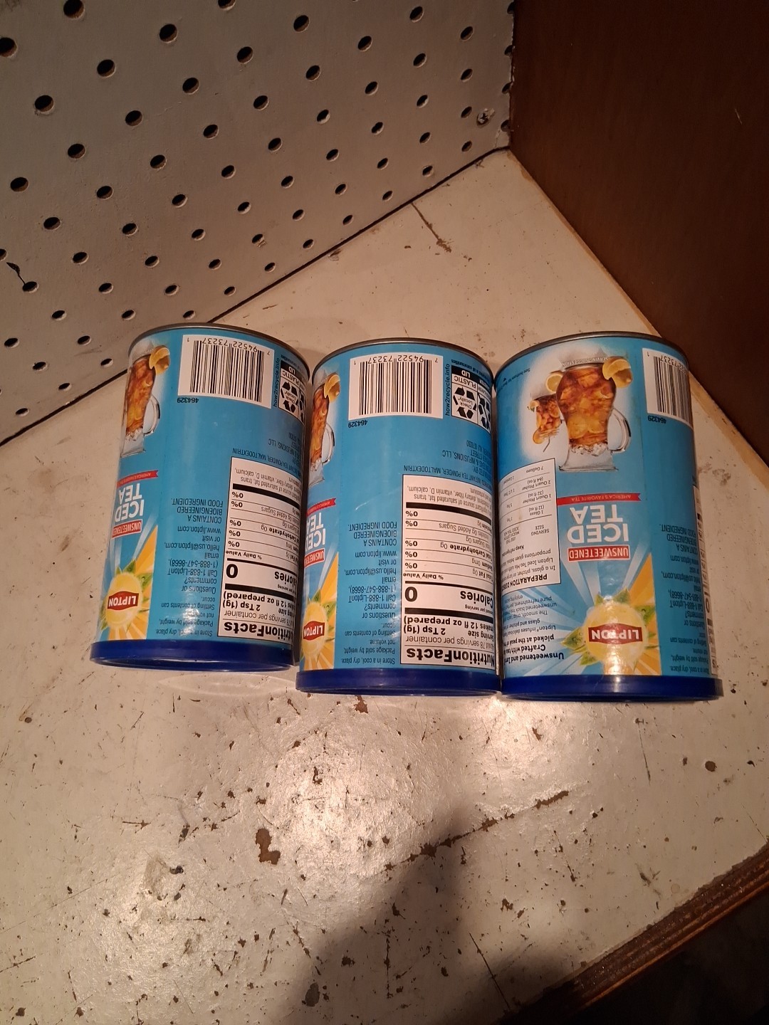 3 PACK NEW Lipton Caffeinated Unsweetened Instant Iced Tea 28 Quarts EXP. 11/26