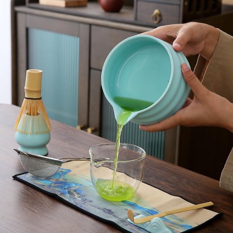 XhiGeUFG Matcha Set Matcha Whisk Matcha Bowl With Water Ladle Matcha Whisk Ho…