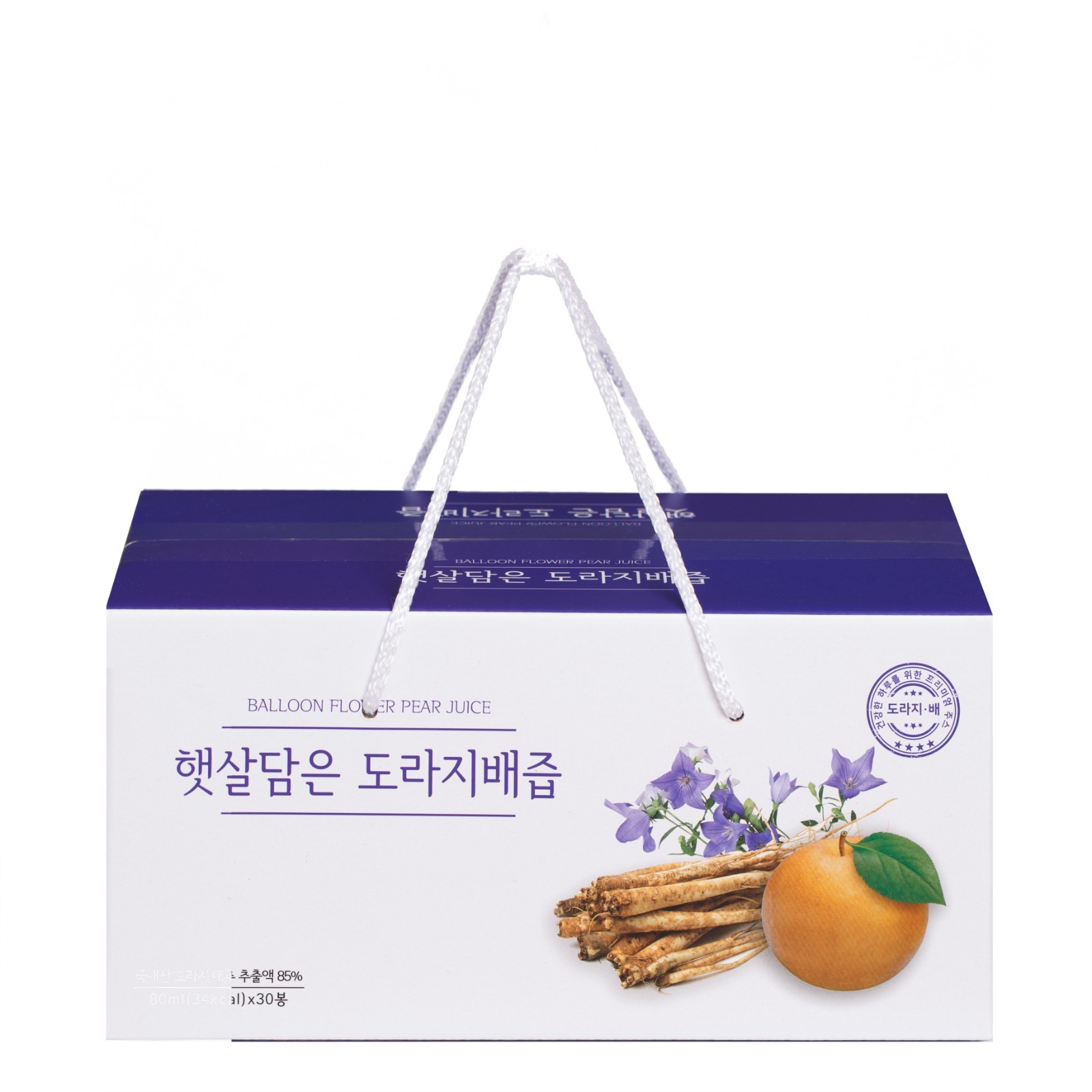 Haein Bellflower & Pear Juice 80ml x 30 pouches | Korean Herbal Drink 3yr Root