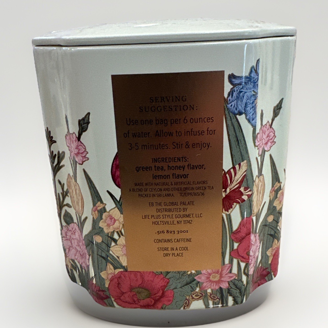 WILLIAM & SPENCE Green Tea HONEY LEMON 50 tea bags Tin 06/2028