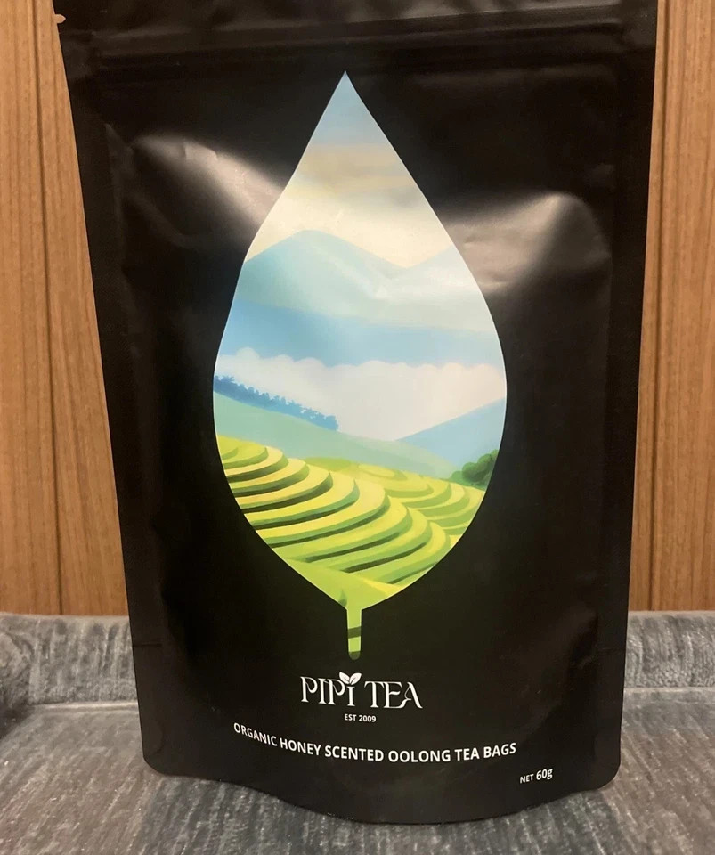 PIPI TEA Organic Honey Scented Oolong Tea Bags, 60g (20 Count)
