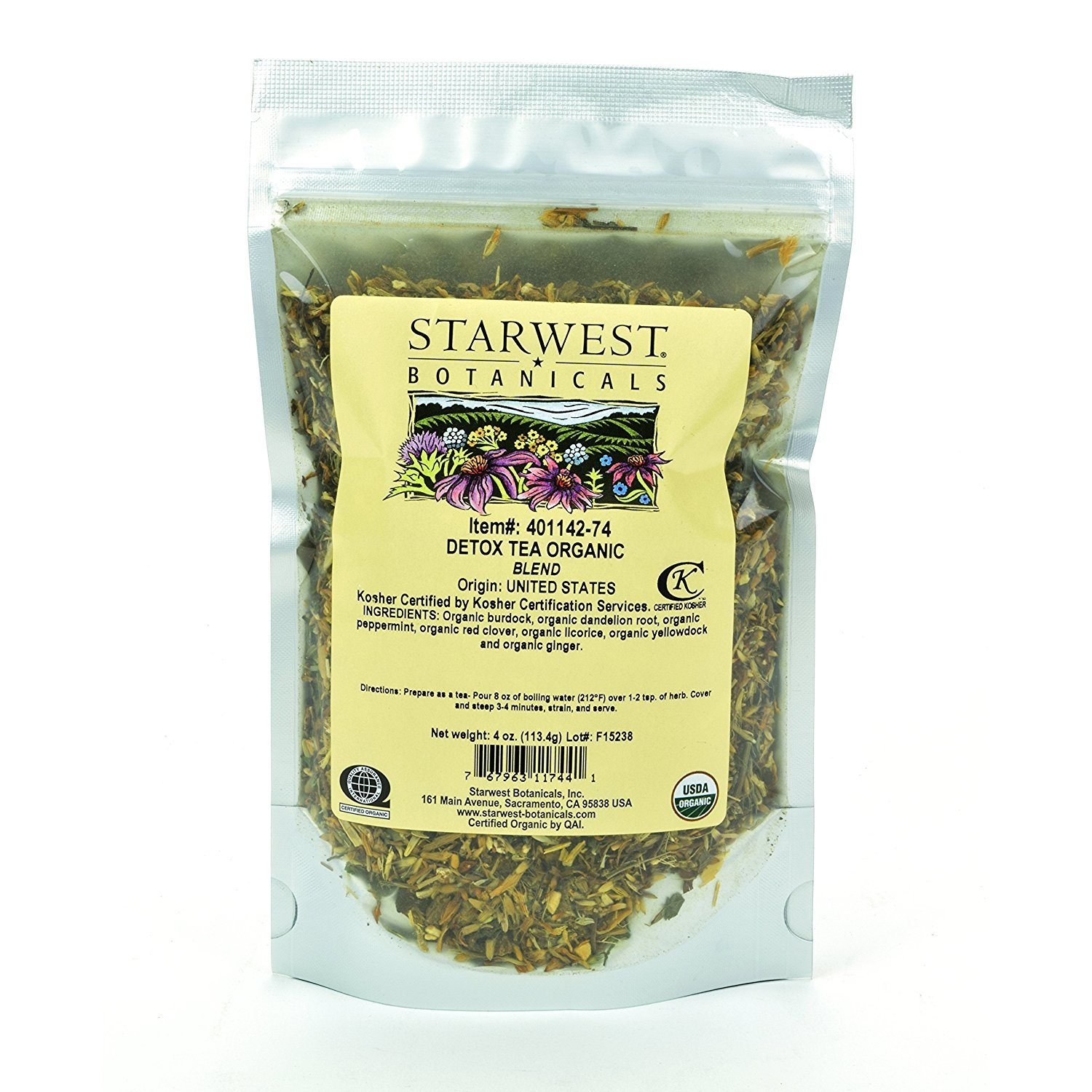 Organic Detox Tea, 4 Ounces