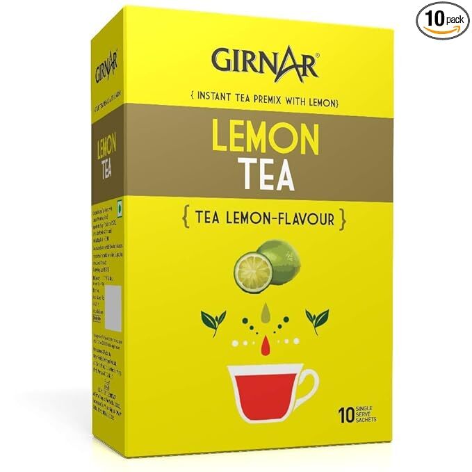 Girnar Instant Premix Lemon Black Tea Granules(10 Sachets), 10 Grams