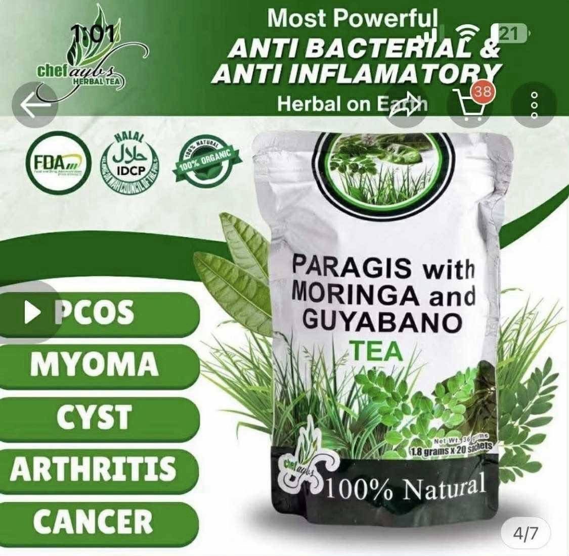 Chef Aybs Paragis with Moringa & Guyabano Tea (20 Tea bags)