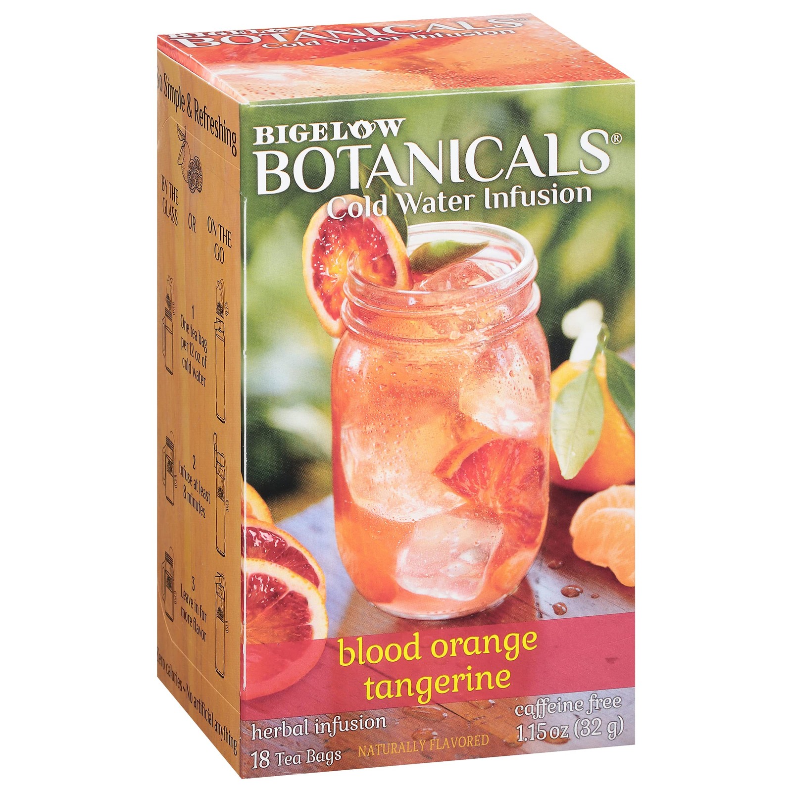 Bigelow Botanicals Cold Water Infusion Blood Orange Tangerine Herbal Tea 108 …